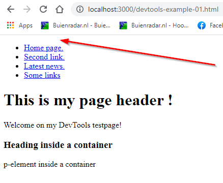 Chrome Developer Tools, debug example 01