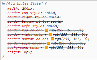 Hr-lines deprecated attributes styling