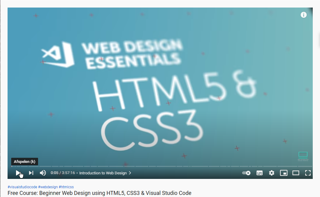 Beginner Web Design using HTML5, CSS3 & Visual Studio Code