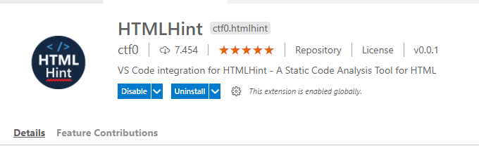 VSCode: HTMLhint plugin.