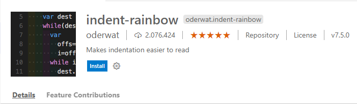 VSCode: Plugin: indent-rainbow by oderwat.