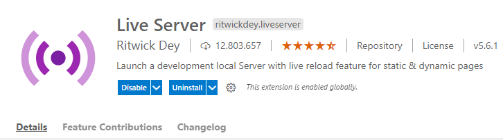 VSCode: Plugin: Live Server by Ritwick Dey.