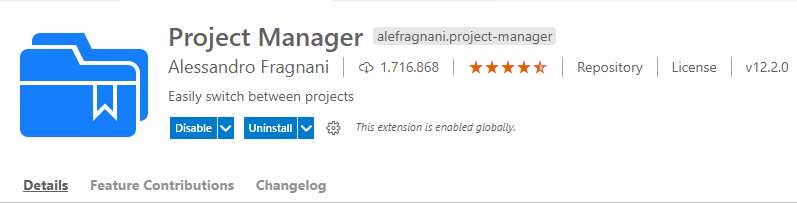VSCode: Plugin: Project Manager by Alessandro Fragnani.