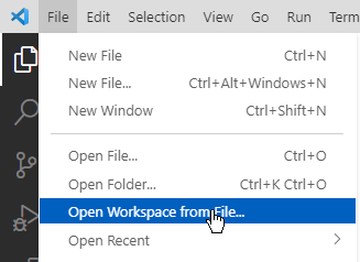 Open workspace from File.