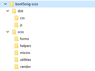 Visual Studio Code, boot5-orig-scss directory in your test environment.