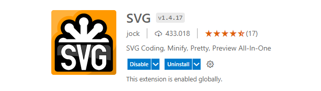 VSCode: Plugin: SVG by jock.